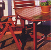 Image of wood garden furniture